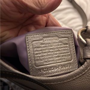 COACH Vintage Silver Hippie Leather Cross-body Bag F14679